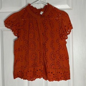 Burnt orange blouse